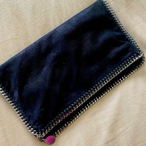 Stella McCartney Black Fold Over Clutch